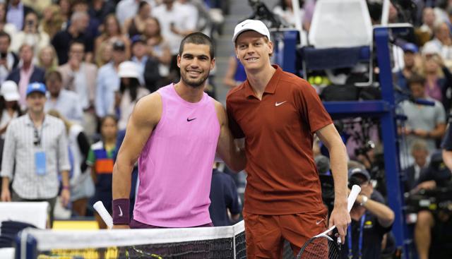 Jannik Sinner e Carlos Alcaraz - foto Lapresse