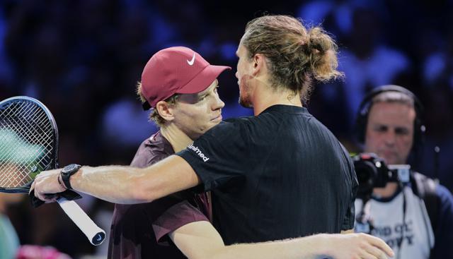 Jannik Sinner e Alexander Zverev - foto Lapresse