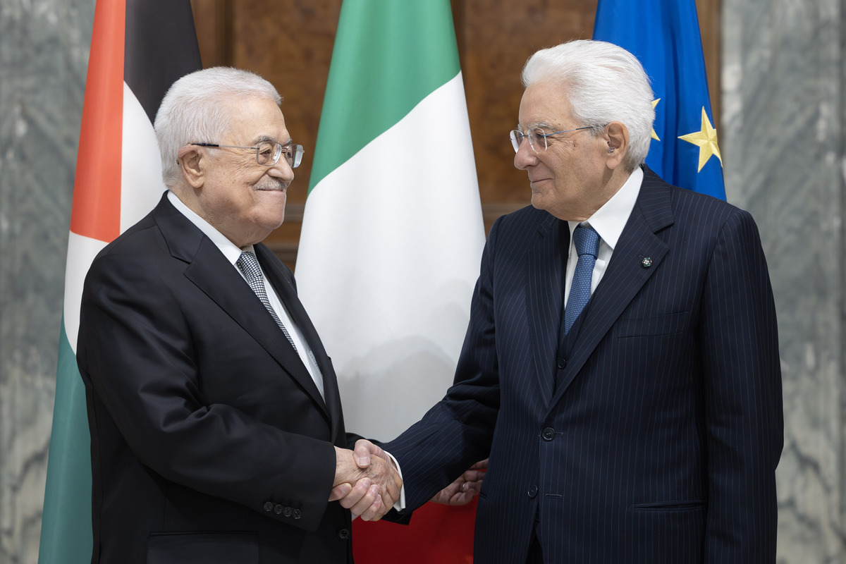 Incontro Sergio Mattarella e Abu Mazen Incontro Sergio Mattarella e Abu Mazen