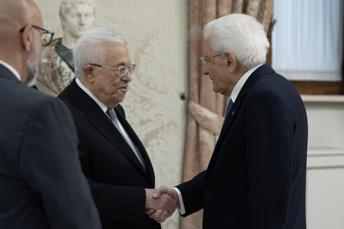 Incontro Sergio Mattarella e Abu Mazen Incontro Sergio Mattarella e Abu Mazen