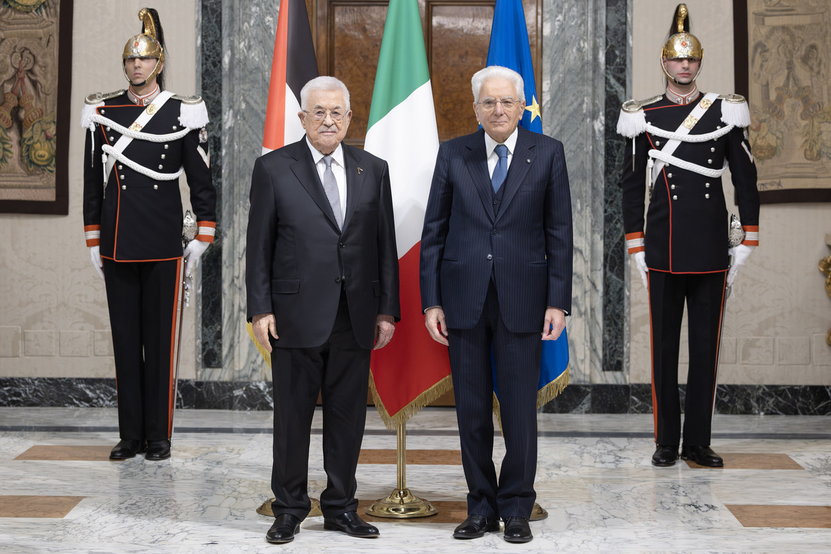 Incontro Sergio Mattarella e Abu Mazen Incontro Sergio Mattarella e Abu Mazen
