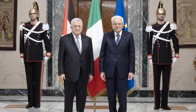 Abu Mazen vede Mattarella e Meloni. "Anp interlocutore fondamentale per la comunità internazionale", "Attuare il piano di Trump"