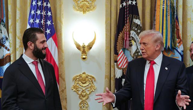 Al-Sharaa e Trump (Foto Lapresse)