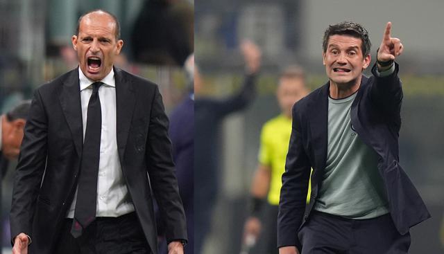 Massimiliano Allegri e Cristian Chivu - foto Lapresse