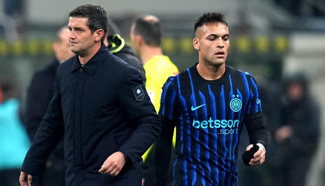 Chivu e Lautaro (foto Lapresse)