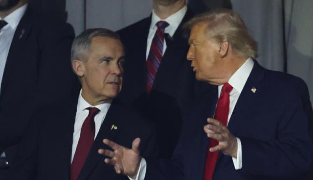 Carney e Trump (Foto Lapresse)