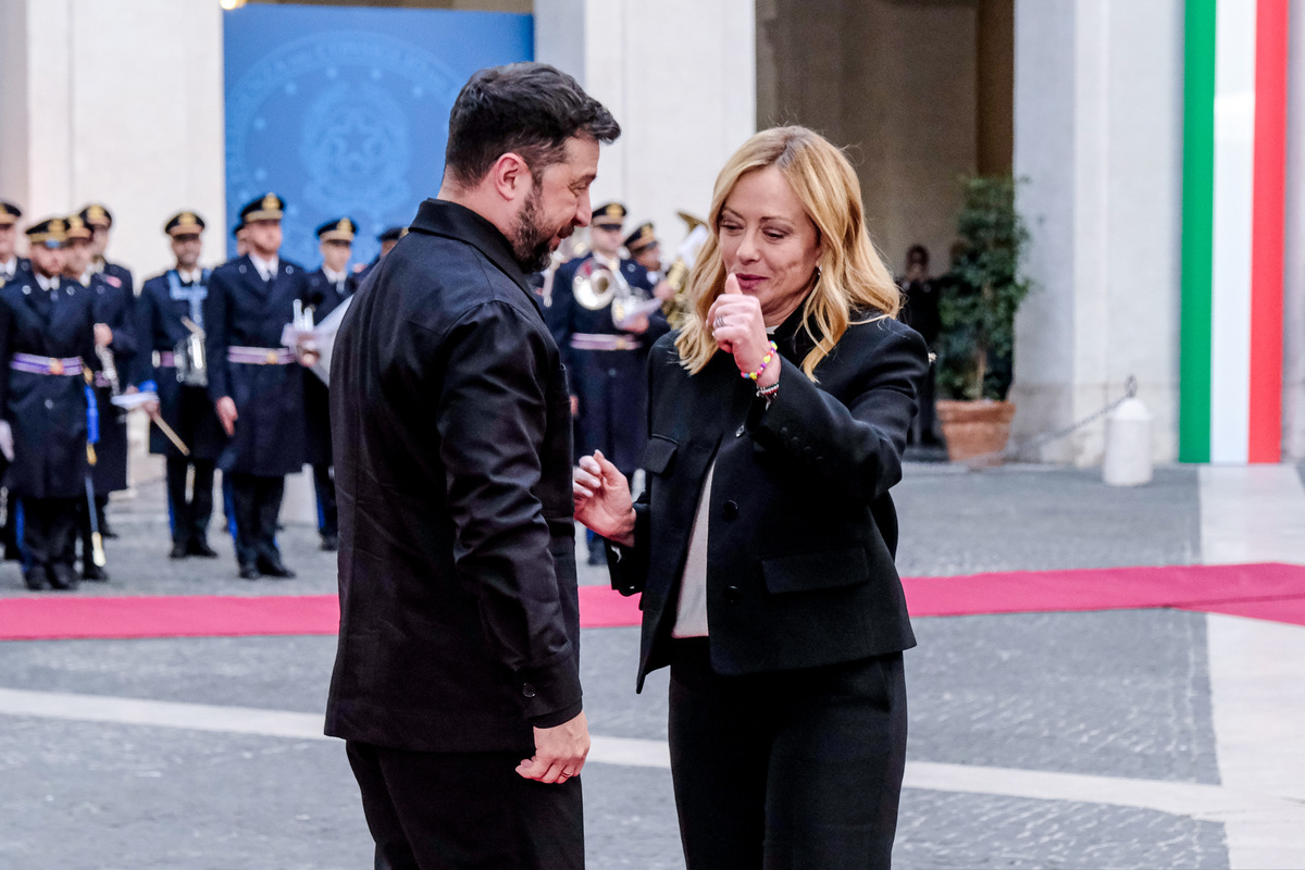 Volodymir Zelensky e Giorgia Meloni Volodymir Zelensky e Giorgia Meloni