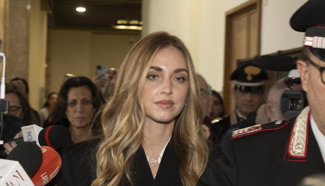 Chiara Ferragni in aula per l'udienza