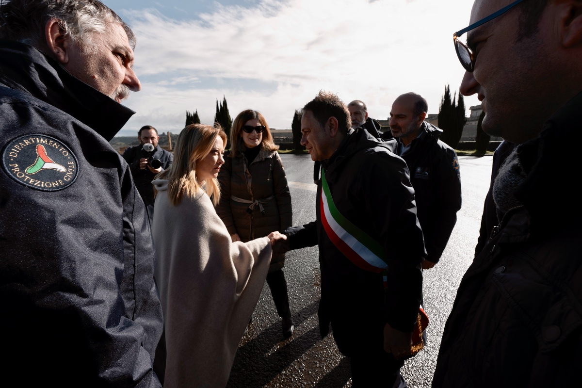 Giorgia Meloni a Niscemi