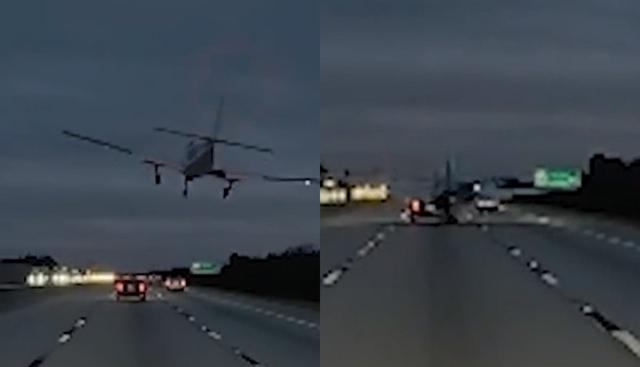 Aereo precipita su un’auto in autostrada: il video dell’impatto che lascia senza parole