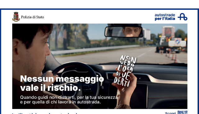 ASPI lancia “Guida senza rischi”: al via la nuova campagna sulla sicurezza stradale