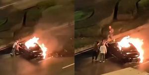 auto incendiata