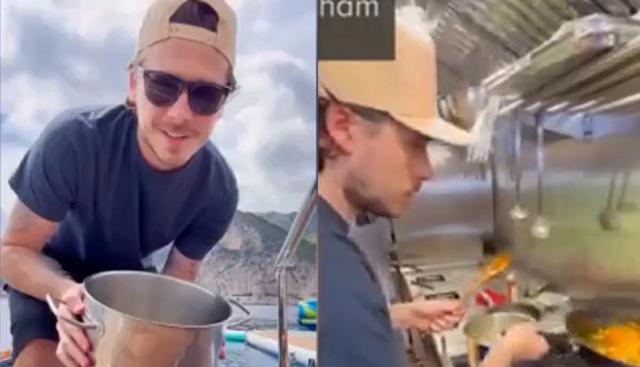 Il figlio di Beckham cuoce la pasta con acqua di mare. Giusto o fa male? Neanche i più esperti sanno rispondere. VIDEO