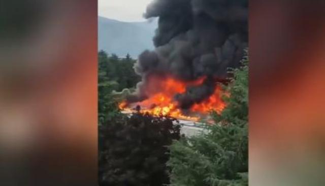 Torino, in fiamme una fabbrica di plastica a Pianezza