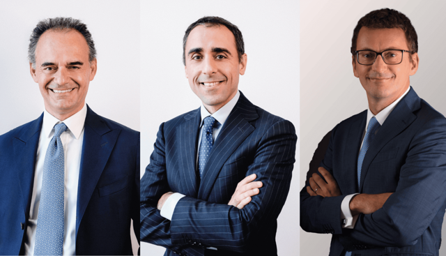 da sx Andrea Ottaviano, Ceo Emanuele Cuccio e Marco Guglieminetti, Managing Partners da sx Andrea Ottaviano, Ceo Emanuele Cuccio e Marco Guglieminetti, Managing Partners