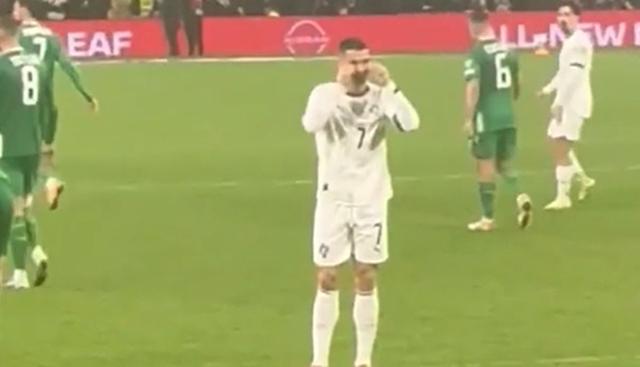 Cristiano Ronaldo e il primo cartellino rosso nella sua carriera internazionale. VIDEO