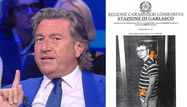 Antonio De Rensis e la foto ad Alberto Stasi il giorno del delitto (fonte: Zona Bianca / Quarto Grado) Antonio De Rensis e la foto ad Alberto Stasi il giorno del delitto (fonte: Zona Bianca / Quarto Grado)