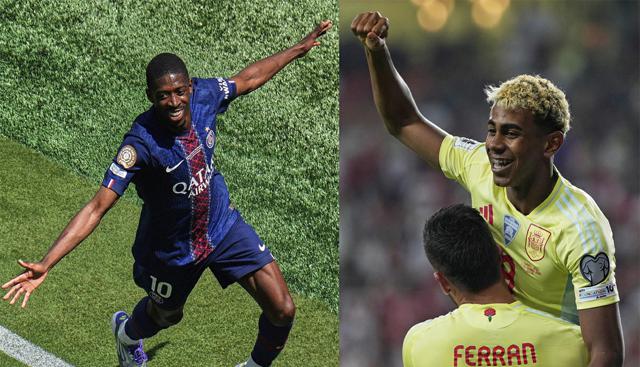 Ousmane Dembélé - Lamine Yamal / foto Lapresse