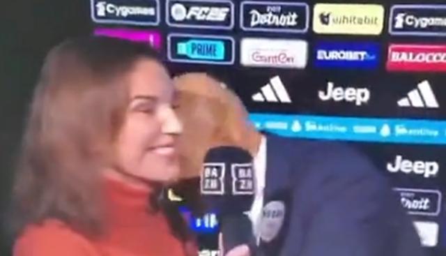 Spalletti bacia la giornalista DAZN in diretta: momento virale e imbarazzo in studio