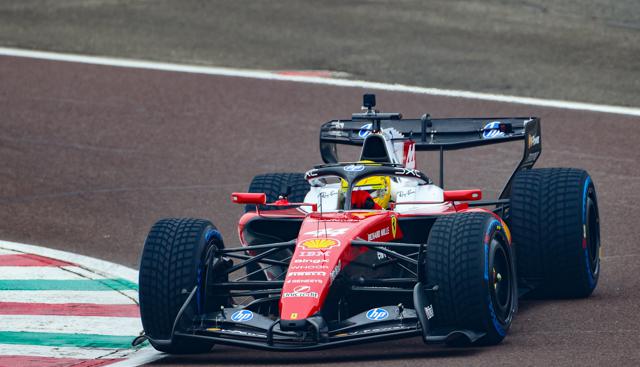 La nuova Ferrari SF-26 in pista a Fiorano - foto Ipa