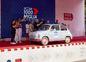 FIAT 600 e Abarth protagoniste alla 1000 Miglia 2025