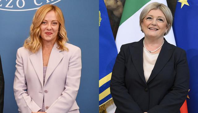 Giorgia Meloni e Maria Elvira Calderone Giorgia Meloni e Maria Elvira Calderone