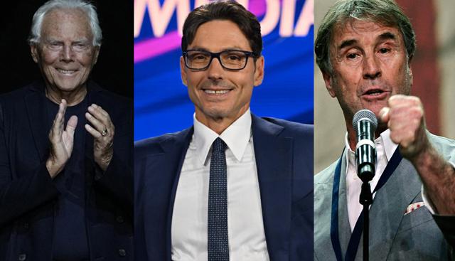 Giorgio Armani, Pier Silvio Berlusconi e Brunello Cuccinelli Giorgio Armani, Pier Silvio Berlusconi e Brunello Cuccinelli