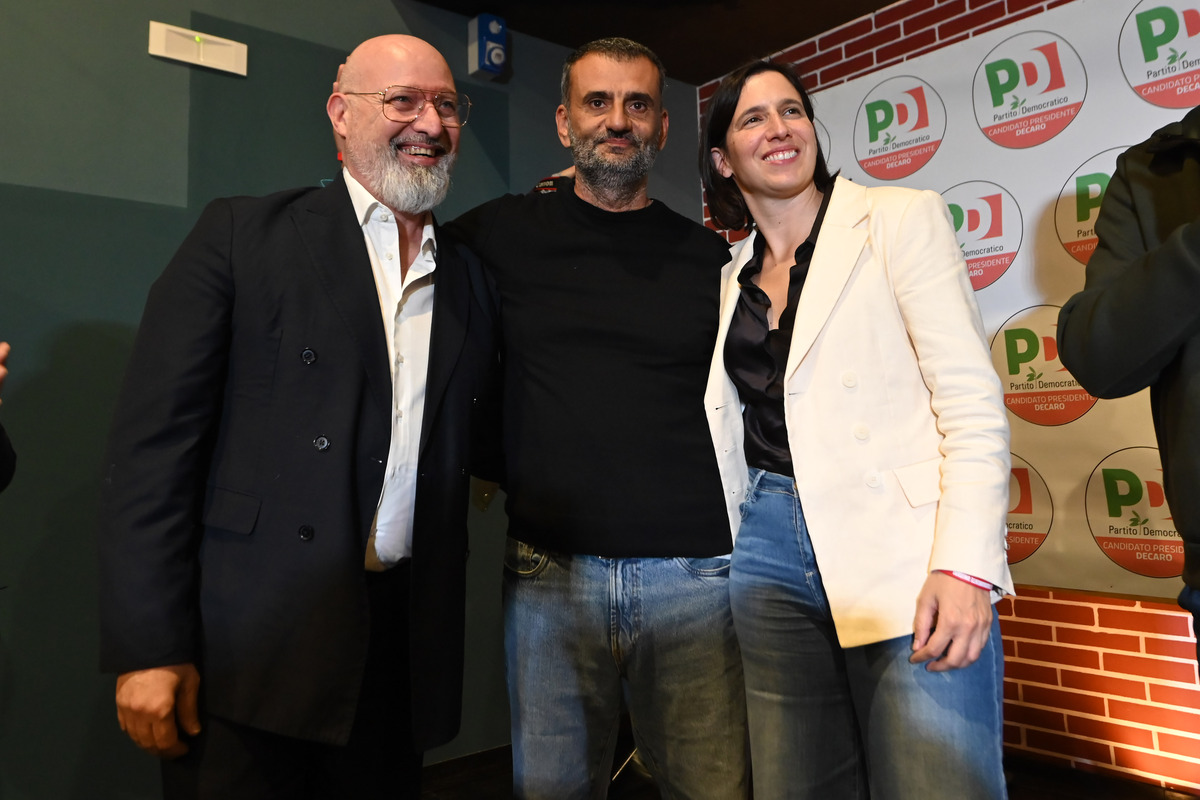 Stefano Bonaccini, Antonio Decaro e Elly Schlein Stefano Bonaccini, Antonio Decaro e Elly Schlein