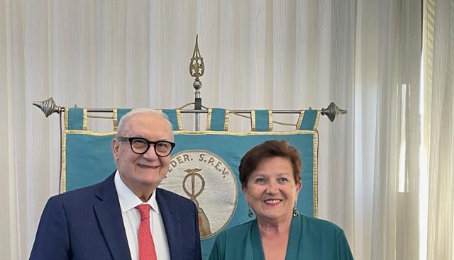 prof. Michele Poerio, pres. Federspev e l'assessora ai servizi sociali del Comune di Riccione, Adele Marina Zoffoli