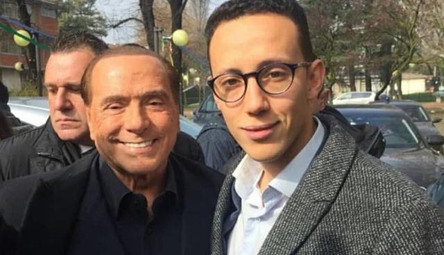 Amir Atrous con Silvio Berlusconi
