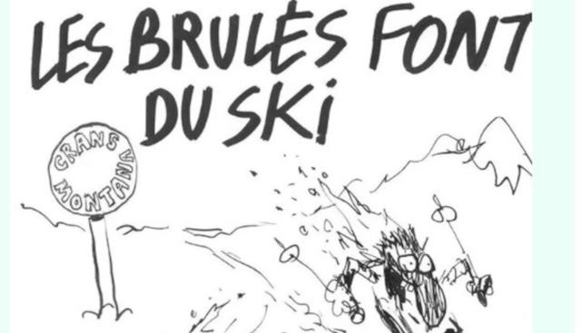 Charlie Hebdo, vignetta su Crans Montana Charlie Hebdo, vignetta su Crans Montana
