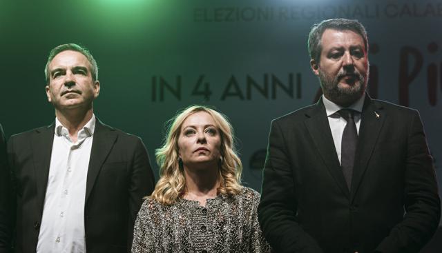 Roberto Occhiuto, Giorgia Meloni e Matteo Salvini