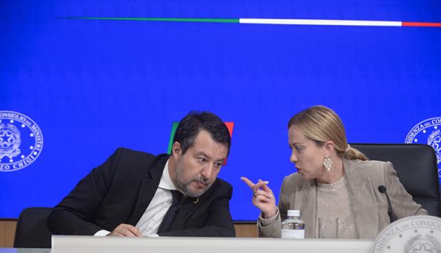 Matteo Salvini e Giorgia Meloni Matteo Salvini e Giorgia Meloni