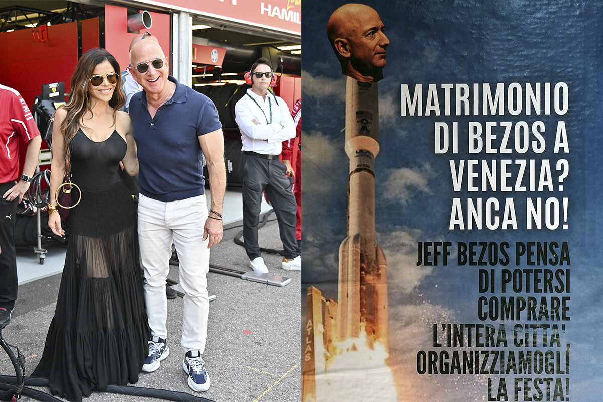 matrimonio di jeff bezos festa esclusiva a venezia ma i locali protestano la citt224 non 232 in vendita