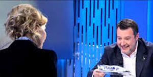 Lilly Gruber e Matteo Salvini