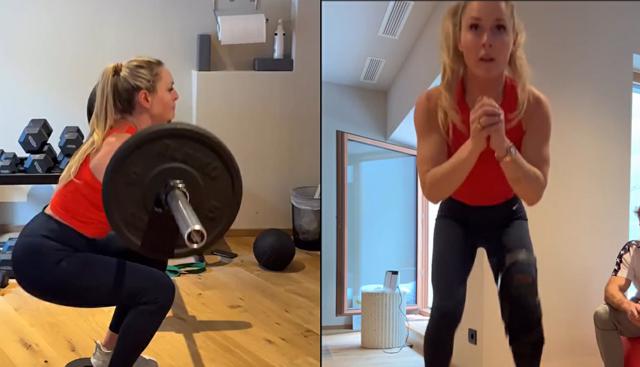Lindsey Vonn se ne infischia del crociato rotto, il video del suo allenamento è... impressionante