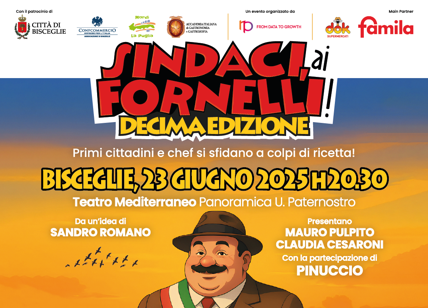 A Bisceglie 'Sindaci ai Fornelli' a cura di Sandro Romano
