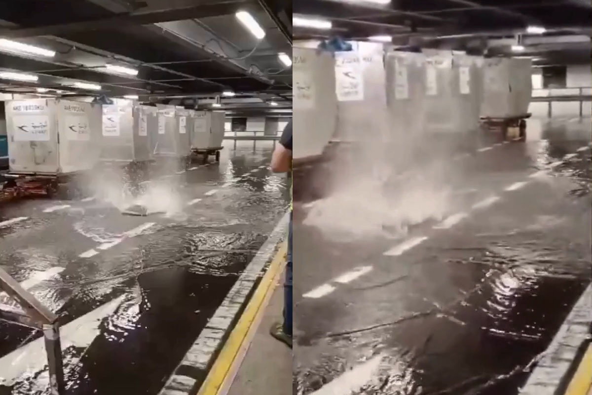 Malpensa allagata: acqua nei terminal e nei locali tecnici dopo le forti piogge Malpensa allagata: acqua nei terminal e nei locali tecnici dopo le forti piogge