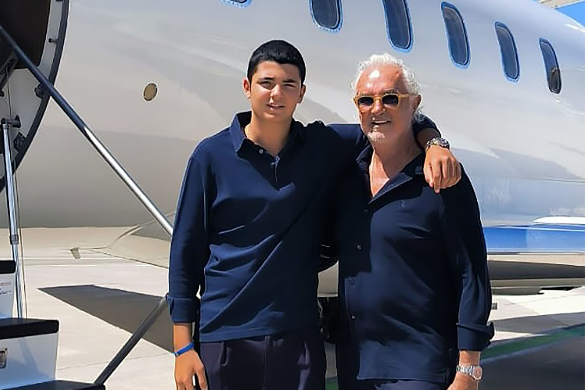 vacanze finite nathan falco ritorna al collegio svizzero l8217augurio speciale di pap224 flavio briatore
