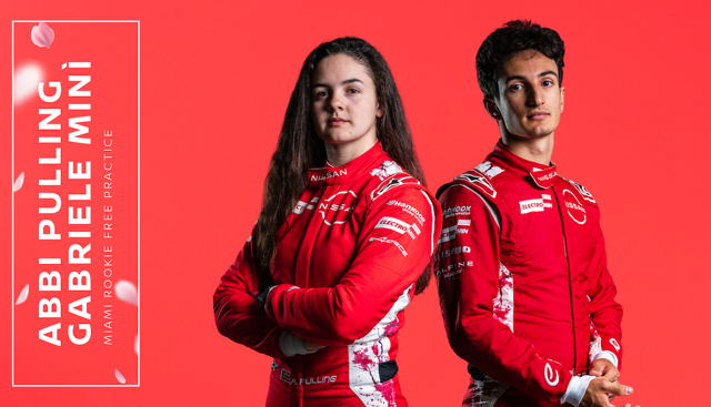Nissan Formula E a Miami: FP0 doppia con Abbi Pulling e Minì