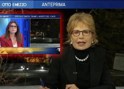 Ascolti tv, Gruber evacuata per incendio? Otto e Mezzo boom in diretta da Davos. Scotti si impenna - I trend Auditel