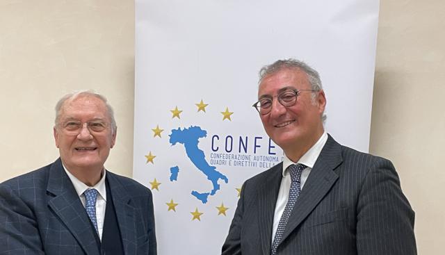 prof. Michele Poerio  e dott. Mario Sette, segretario generale CONFEDIR