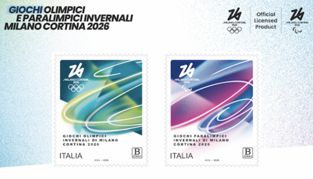Poste Italiane, emessi due francobolli celebrativi dedicati a Milano-Cortina 2026