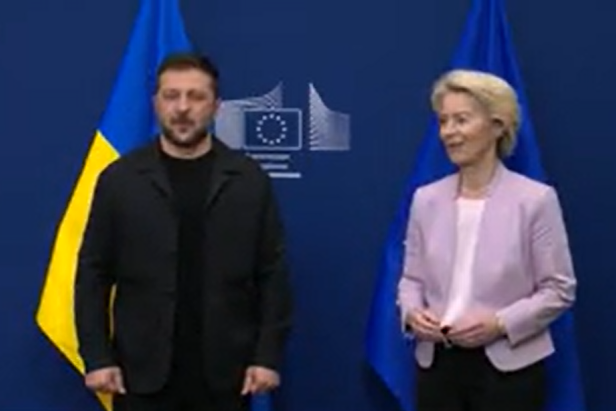 Vladimir Zelensky e Ursula Von Der Leyen