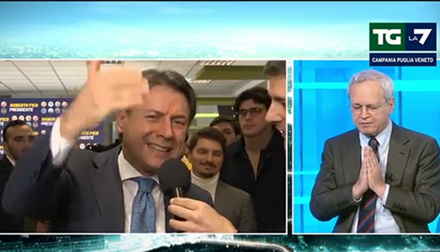 Maratona Mentana, scintille in diretta: Conte provoca e il direttore del tg di LA7 lo gela davanti a tutti