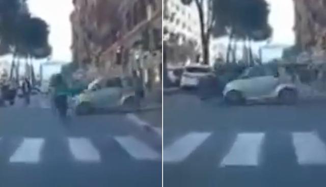 Semaforo rosso e poi l’impatto: rider travolto da un’auto, le impressionanti immagini della Dash Cam