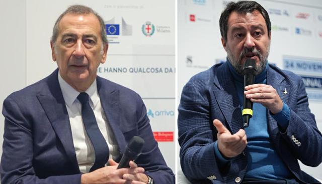 Beppe Sala e Matteo Salvini