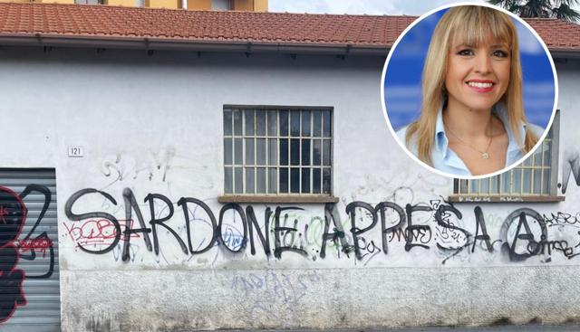 La scritta "Sardone appesa" a Sesto San Giovanni