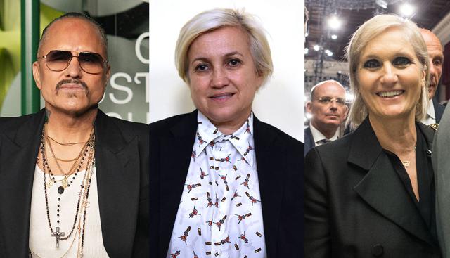 da sinistra a destra Willy Chavarria, Silvia Venturini Fendi e Maria Grazia Chiuri 