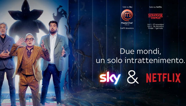 Sky & Netflix, al via la nuova campagna: MasterChef incontra Stranger Things